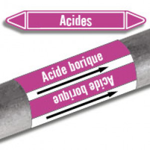 Rouleau adhésif de marqueurs de tuyauterie violets - acide - Devis sur Techni-Contact.com - 1