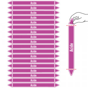 Rouleau adhésif de marqueurs de tuyauterie violets - acide - Devis sur Techni-Contact.com - 3