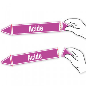 Rouleau adhésif de marqueurs de tuyauterie violets - acide - Devis sur Techni-Contact.com - 5