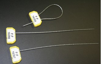 Scellés de sécurité câble métallique - Dimension du câble  (mm) : 1.5 x 200