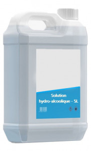 Solution hydro alcoolique  - Quantité : 5 L - 70% d’alcool - 4000 passages