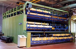 Stockeur automatique pour caisses - Capacité de 3 à 100 tonnes (100 kg à 3 tonnes par plateau)