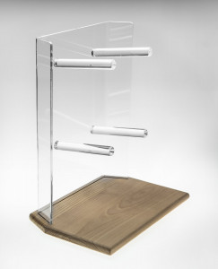Support à Bretzels En Bois - 6 Bras, Hauteur 33 Cm - Pour Présenter Bretzels, Saucisses, Grissini - Style Naturel