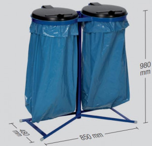 Support sac poubelle avec couvercle plastique - Devis sur Techni-Contact.com - 4