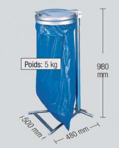 Support sac poubelle en acier galvanisé - Devis sur Techni-Contact.com - 2