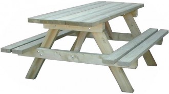Table banc en bois - Devis sur Techni-Contact.com - 1