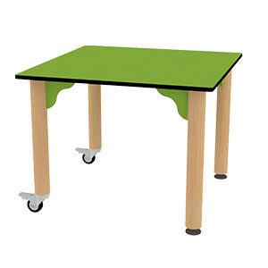 Table carrée 2 pieds sur roulettes - Devis sur Techni-Contact.com - 4