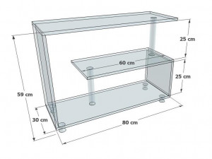 Table d'appoint en Plexiglas avec étagères - Devis sur Techni-Contact.com - 4