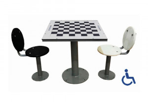 Table d'échecs d'extérieur à 2 places avec dossier - Devis sur Techni-Contact.com - 1