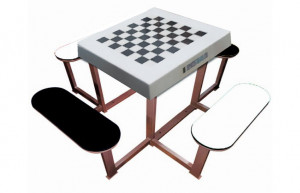 Table d'échecs d'extérieur avec 4 bancs - Devis sur Techni-Contact.com - 1