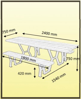 Table de pique nique bois pour PMR - Devis sur Techni-Contact.com - 3