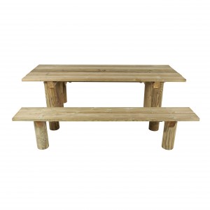 Table de pique nique en bois avec bancs - Devis sur Techni-Contact.com - 2