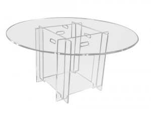 Table démontable ronde plexiglas - Devis sur Techni-Contact.com - 1