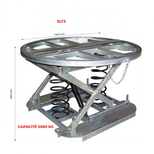 Table élévatrice électrique rotatif galvanisé 2000 kg - Devis sur Techni-Contact.com - 1
