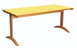 Table en bois avec piétement a dégagement latéral - Devis sur Techni-Contact.com - 2