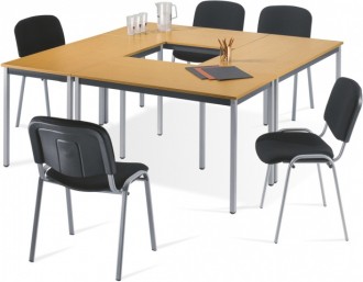 Table en mélaminé rectangulaire de réunion - Devis sur Techni-Contact.com - 2
