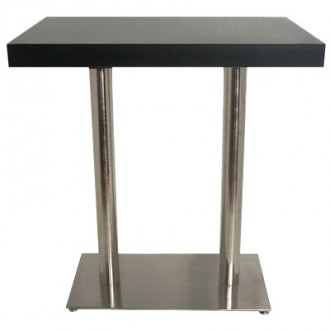 Table haute bois et inox - TYC-2419-110