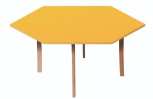 Table hexagonale en bois diamètre 160 - Devis sur Techni-Contact.com - 1