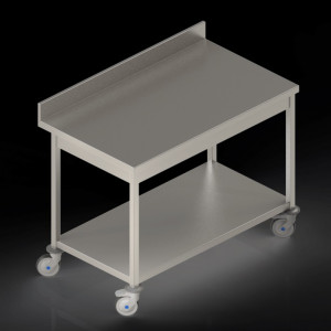 Table inox adossée avec ou sans étagère - Devis sur Techni-Contact.com - 1