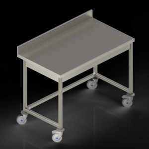Table inox adossée avec ou sans étagère - Devis sur Techni-Contact.com - 2