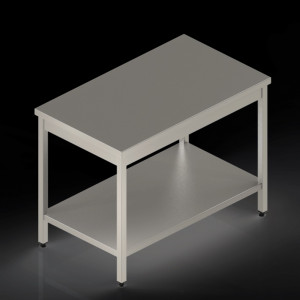 Table inox fixe avec ou sans étagère - Devis sur Techni-Contact.com - 1