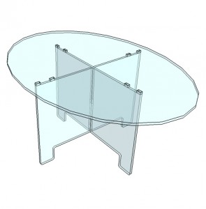 Table ovale démontable plexiglas - Devis sur Techni-Contact.com - 4