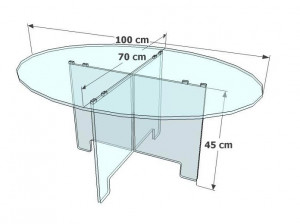 Table ovale démontable plexiglas - Devis sur Techni-Contact.com - 7
