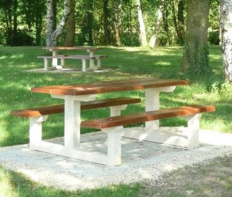 Table pique nique béton imitation bois - Devis sur Techni-Contact.com - 2