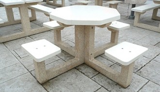 Table pique-nique hexagonale - Devis sur Techni-Contact.com - 2