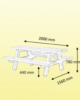 Table plein air en béton - Devis sur Techni-Contact.com - 2
