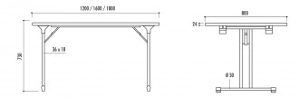 Table pliante piétement en acier - Devis sur Techni-Contact.com - 3