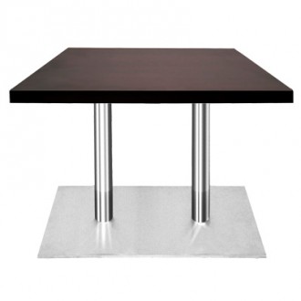 Table rectangulaire en bois mélaminé acajou - Devis sur Techni-Contact.com - 1