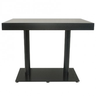 Table rectangulaire en bois plaqué Wengé 100x60 cm - Devis sur Techni-Contact.com - 1