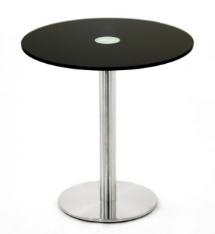 Table ronde en verre noir - Devis sur Techni-Contact.com - 1
