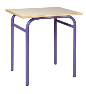 Table scolaire fixe 4 pieds - Tailles, 4, 5, 6 (7 sur devis) - mélaminé ou stratifié - 4 pieds
