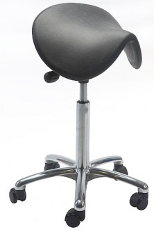 Tabouret ergonomique à roulettes avec siège selle - Hauteur d’assise : 58 - 77 cm