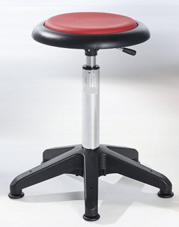 Tabouret ergonomique réglable en simili cuir - Hauteur d’assise : 54 - 73 cm