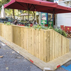 Terrasse bois démontable pour restaurant modèle en îlot - Devis sur Techni-Contact.com - 6