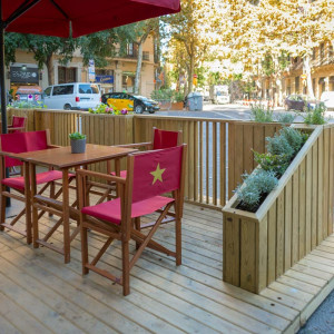 Terrasse bois démontable pour restaurant modèle en îlot - Devis sur Techni-Contact.com - 9