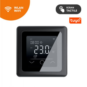 Thermostat digital noir  - Devis sur Techni-Contact.com - 2