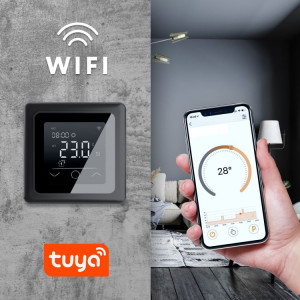 Thermostat digital noir  - Devis sur Techni-Contact.com - 3