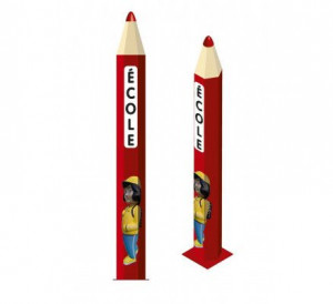 Totem école gros crayon  - Devis sur Techni-Contact.com - 3