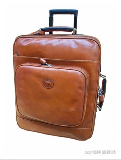 Valise de cabine en cuir coloris caramel - Devis sur Techni-Contact.com - 1