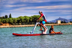 Vélo nautique sur planche de paddle gonflable - Devis sur Techni-Contact.com - 1