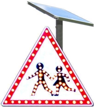 Lampe de signalisation pour chantier avec capteur photovoltaïque