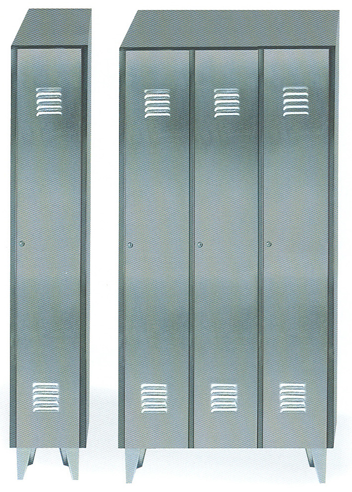 Vestiaires métalliques biplaces de 6 casiers largeur 40 cm