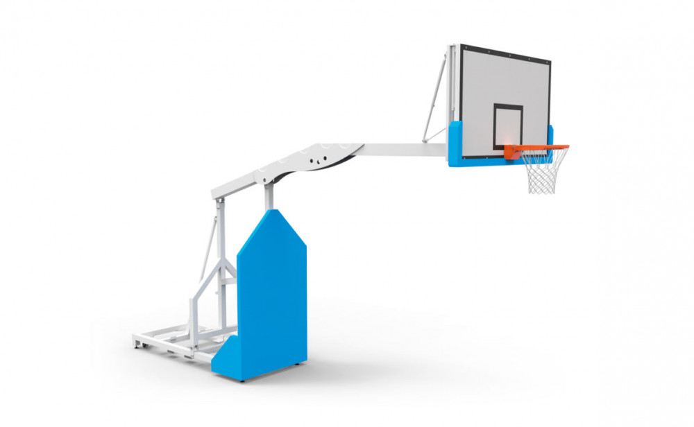 Pied de basket-ball avec panier ballon pompe hauteur réglable base  rechargeable