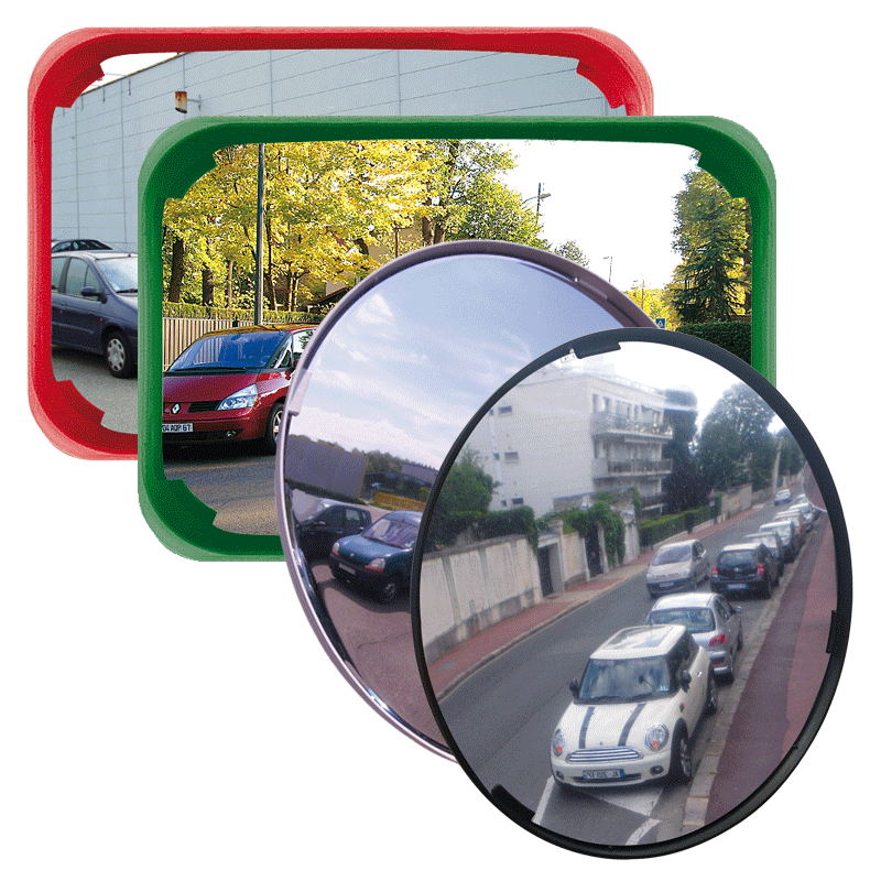 Surveillance routiere magasin miroir convexe circulation contrôle