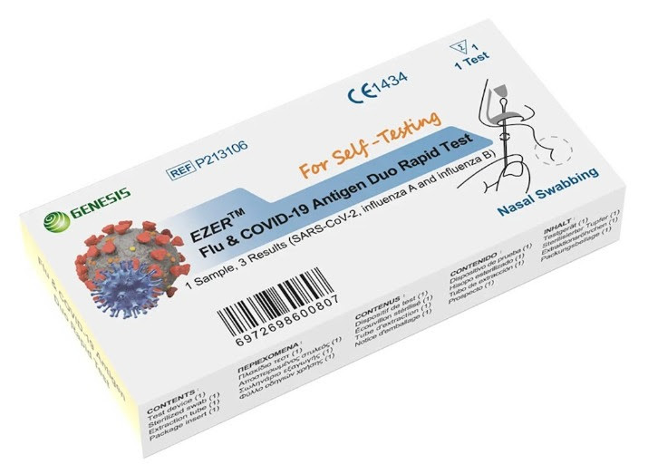 Test antigénique combiné Covid-19 et grippe