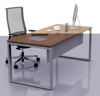 Table de bureau à pieds métalliques : Devis sur Techni-Contact - Table de  bureau à plateau mélaminé